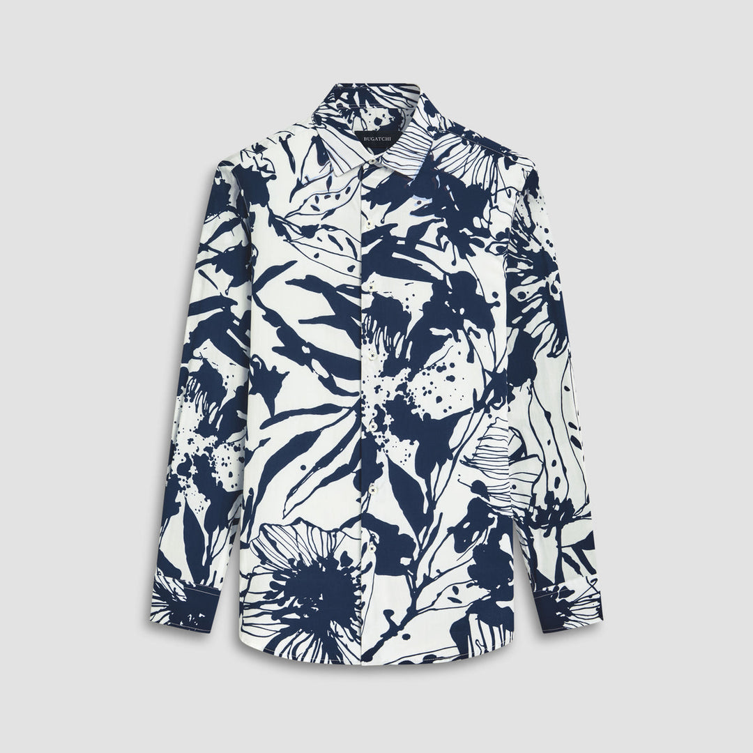 JULIAN LONG SLEEVE SHIRT (NAVY) - BUGATCHI