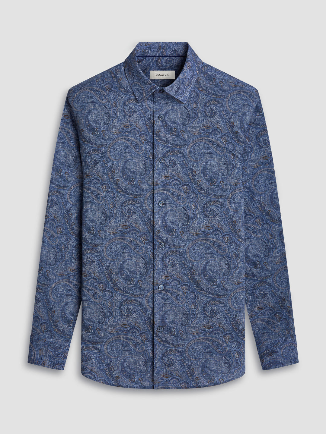 JULIAN LONG SLEEVE SHAPED SHIRT (CLASSIC BLUE PAISLEY) - BUGATCHI
