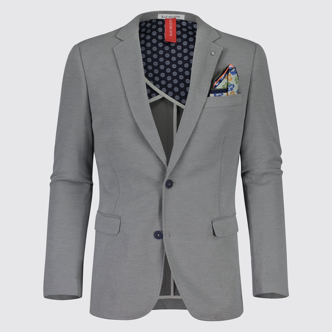 LINED BLAZER (GREY) - BLUE INDUSTRY