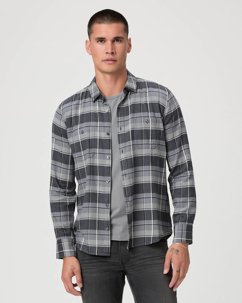 EVERETT SHIRT (CHARCOAL FOG) - PAIGE
