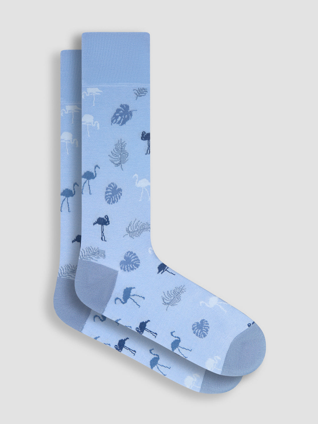 DRESS SOCKS FLAMINGO (BLUE) - BUGATCHI