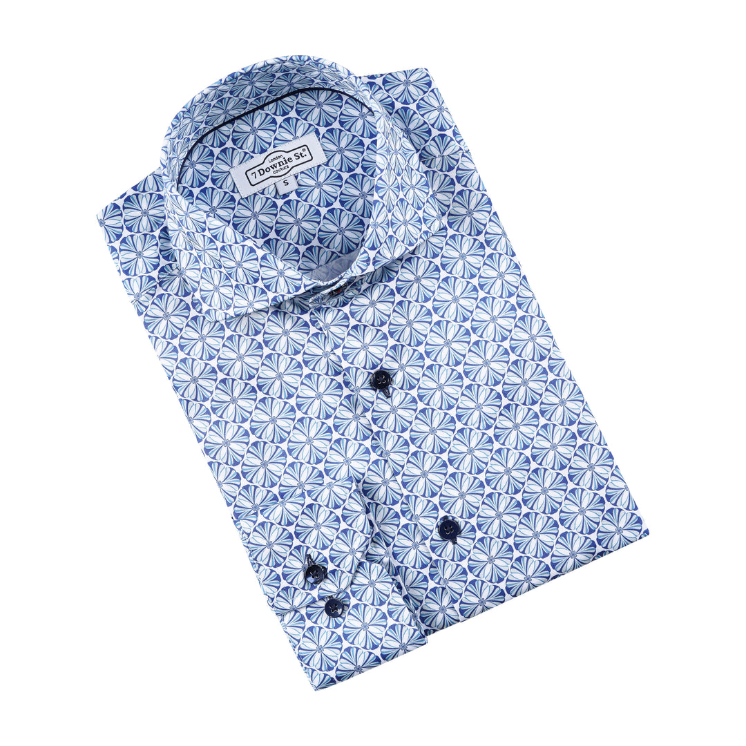 LONG SLEEVE SHIRT (BLUE MIX) - 7 DOWNIE