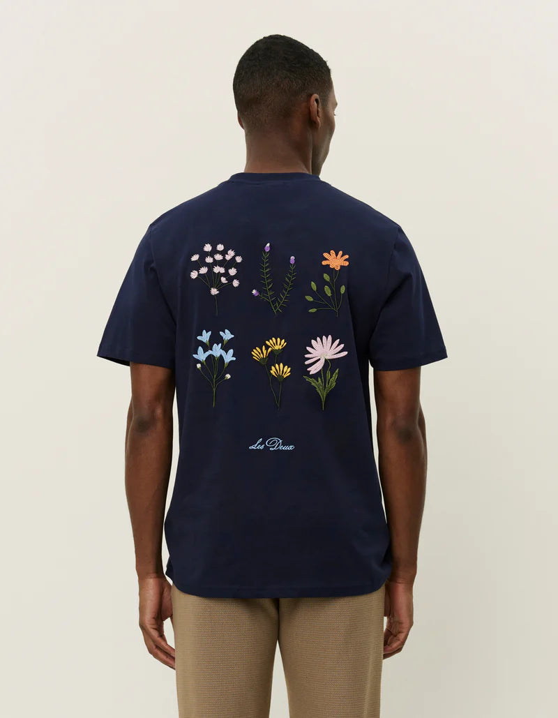 WILD FLOWER T-SHIRT (NAVY) - LES DEUX
