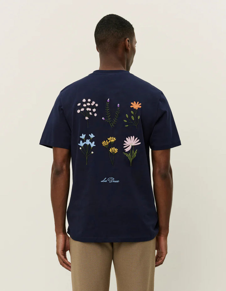 WILD FLOWER T-SHIRT (NAVY) - LES DEUX