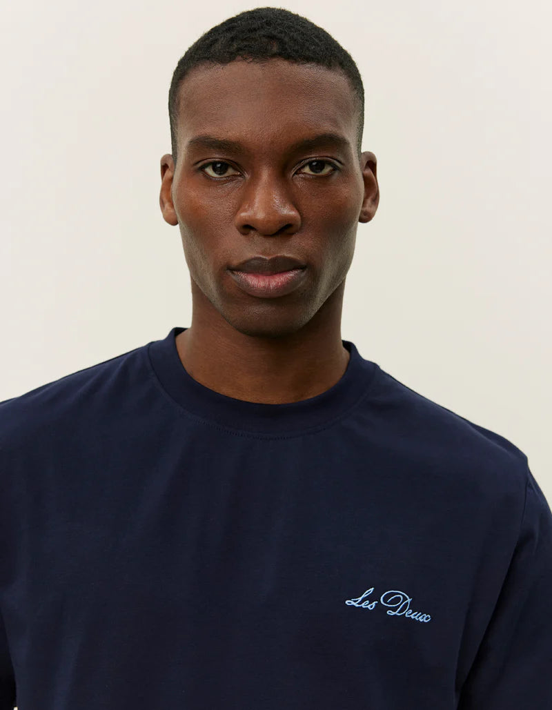 WILD FLOWER T-SHIRT (NAVY) - LES DEUX