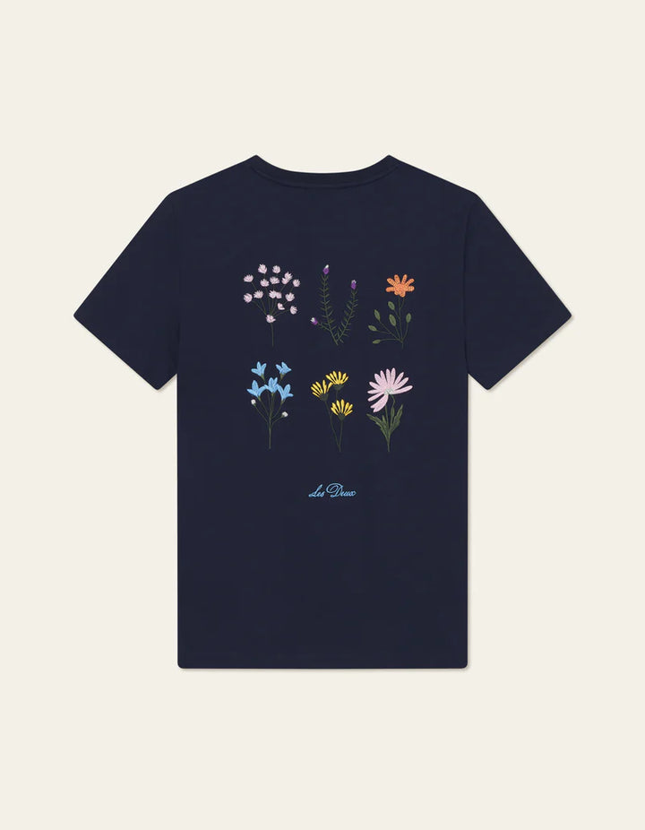 WILD FLOWER T-SHIRT (NAVY) - LES DEUX