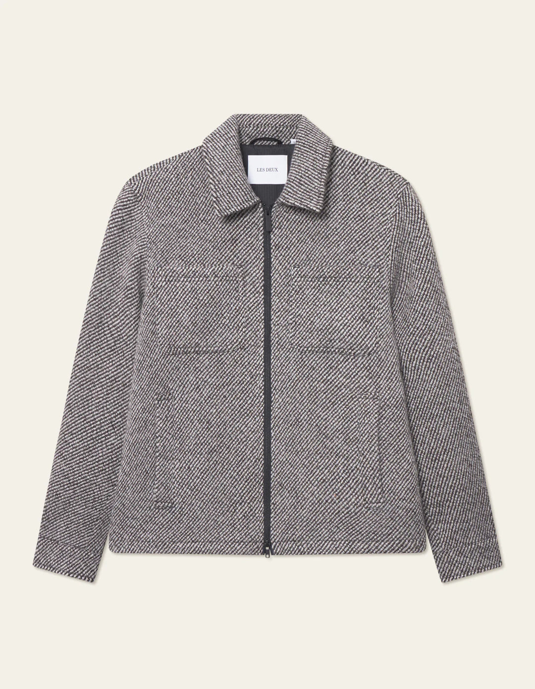 MARSEILLE TWILL WOOL JACKET (SALT/PEPPER) - LES DEUX
