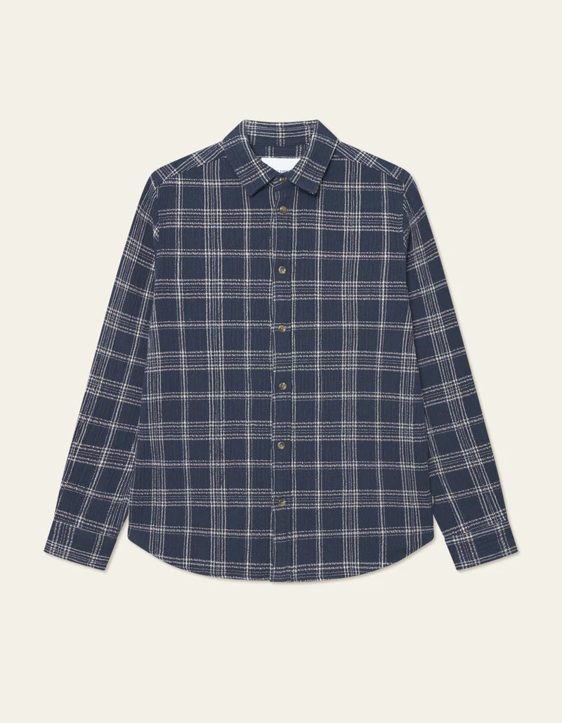 KASH CHECK OVERSHIRT (NAVY)  - LES DEUX