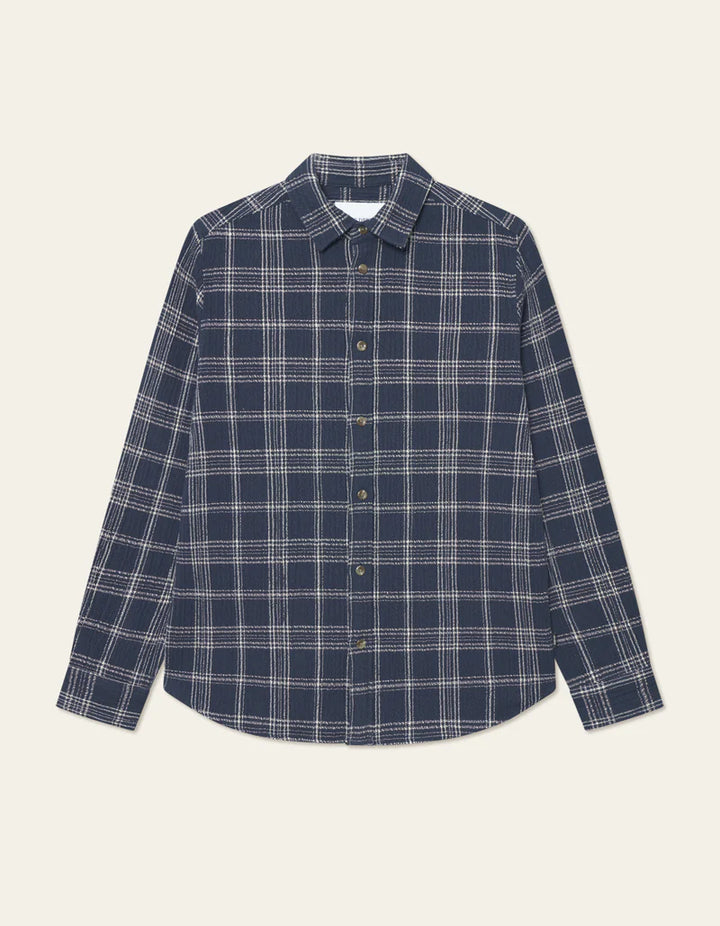 KASH CHECK OVERSHIRT (NAVY)  - LES DEUX