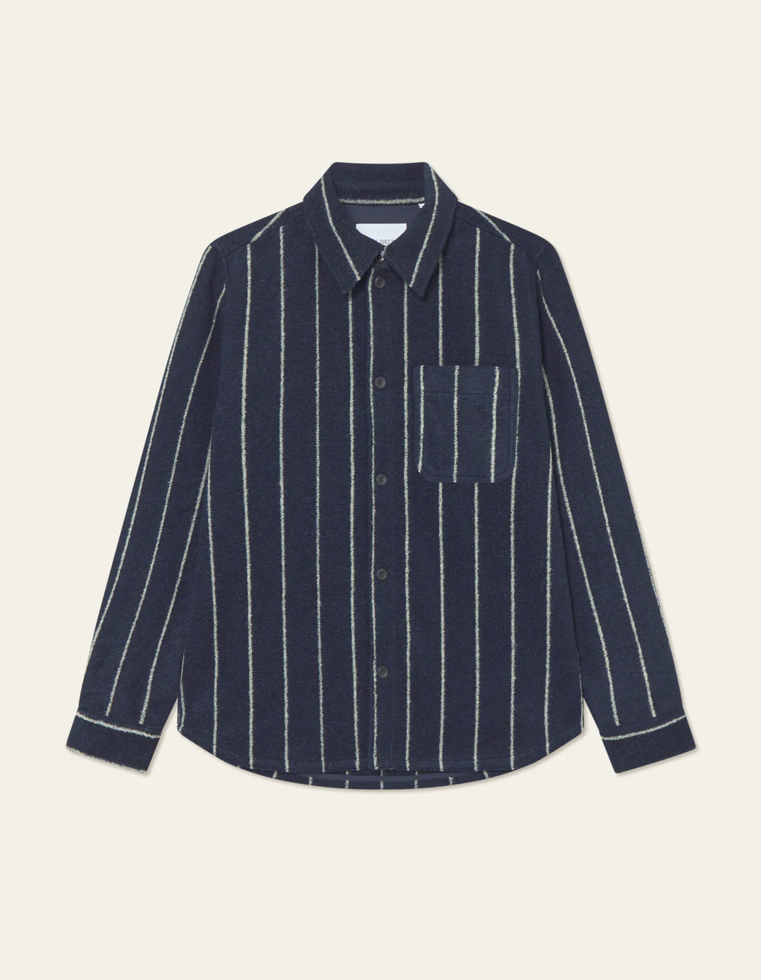 LENNON WOOL PINSTRIPE OVERSHIRT (NAVY) - LES DEUX