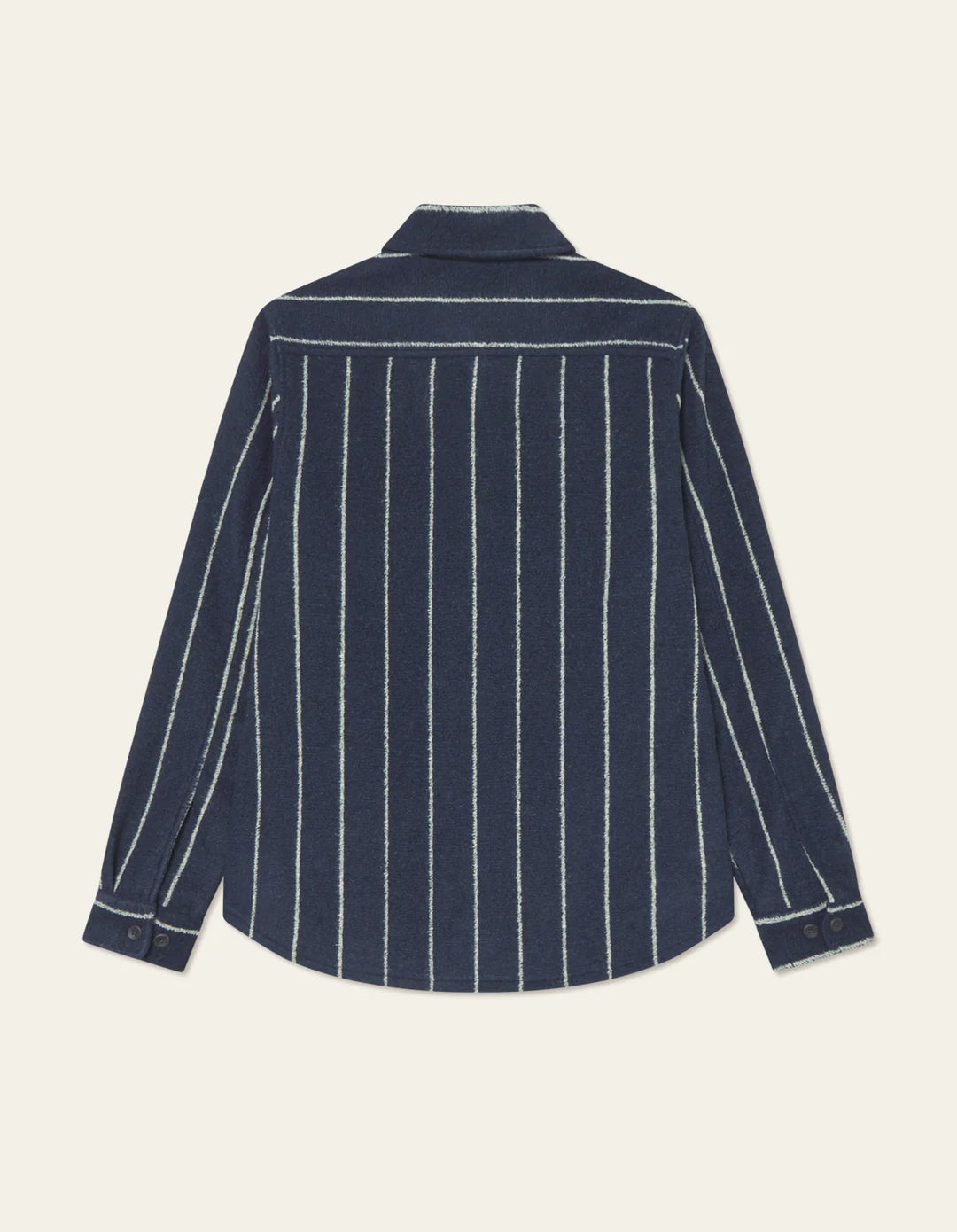 LENNON WOOL PINSTRIPE OVERSHIRT (NAVY) - LES DEUX