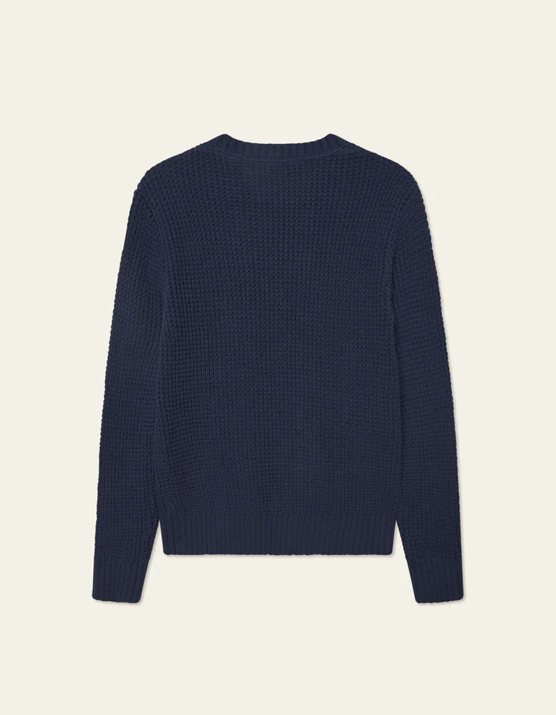 ALVIN WAFFLE CREWNECK (NAVY) - LES DEUX