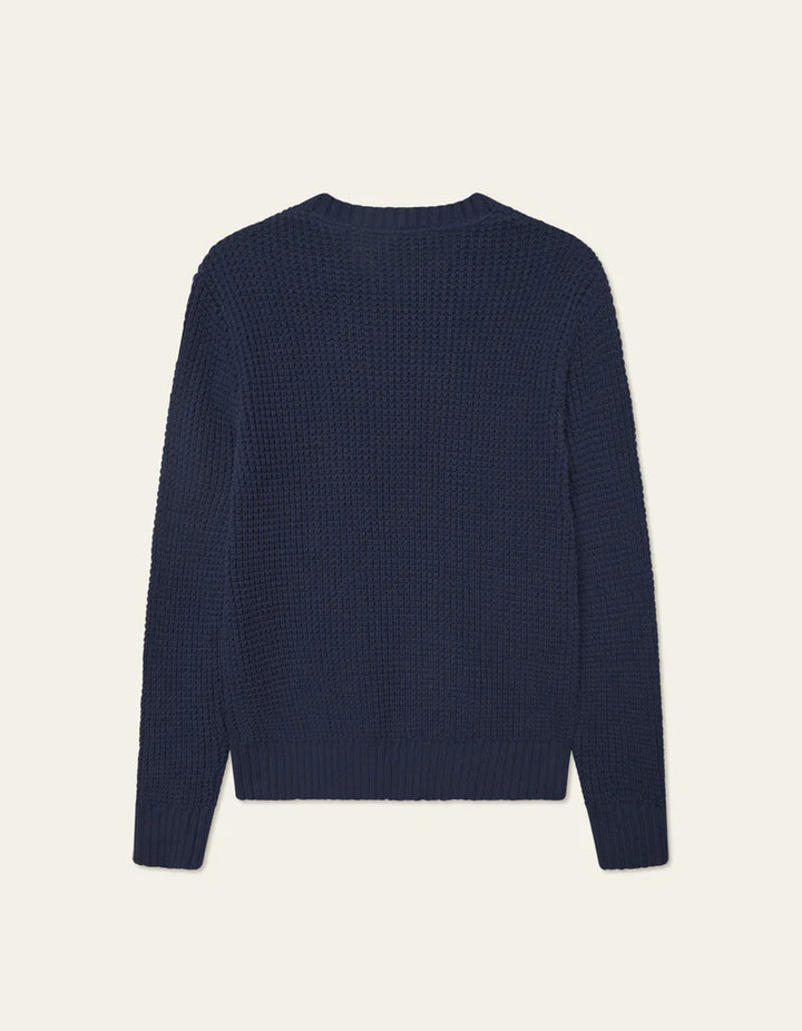 ALVIN WAFFLE CREWNECK (NAVY) - LES DEUX