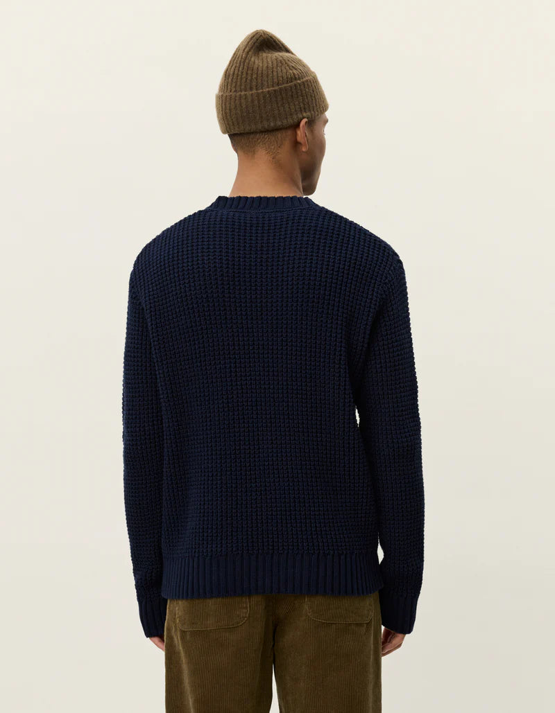 ALVIN WAFFLE CREWNECK (NAVY) - LES DEUX
