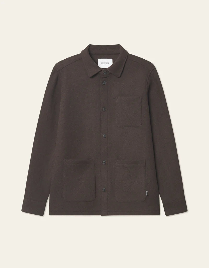 JASON SOLID WOOL OVERSHIRT (DELICIOSO) - LES DEUX