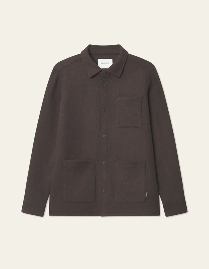 JASON SOLID WOOL OVERSHIRT (DELICIOSO) - LES DEUX