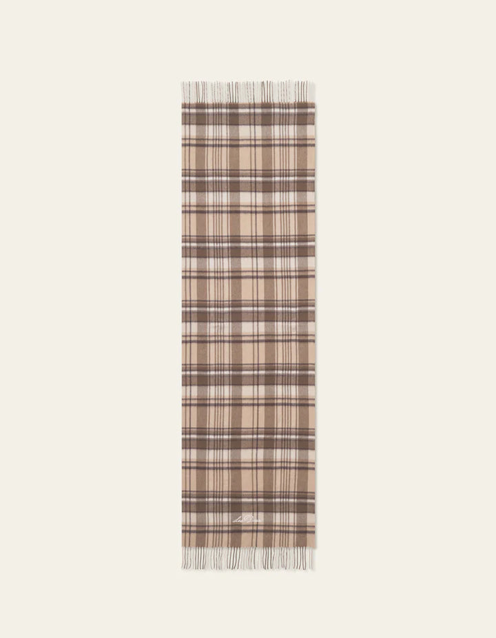 CHECK WOOL SCARF (IRISH CREAM) - LES DEUX