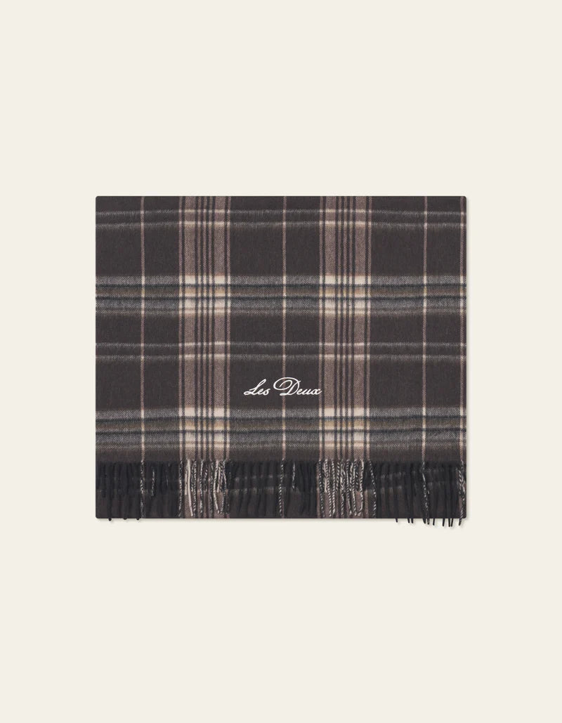 CHECK WOOL SCARF (DELICIOSO) - LES DEUX