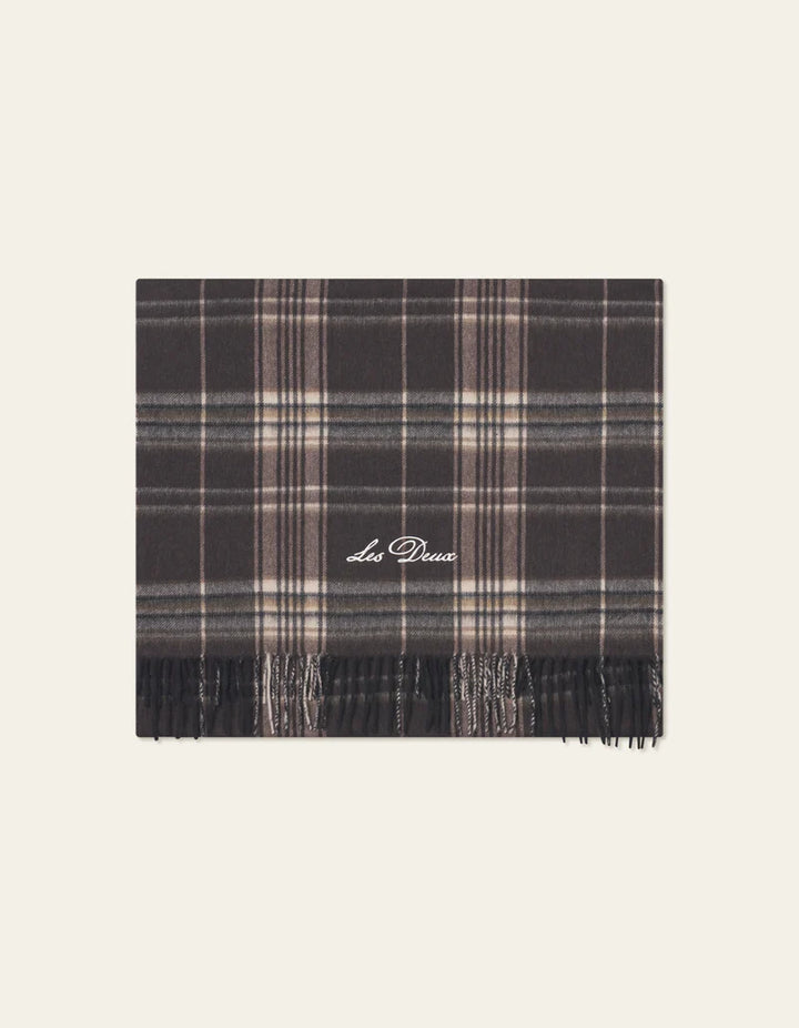 CHECK WOOL SCARF (DELICIOSO) - LES DEUX