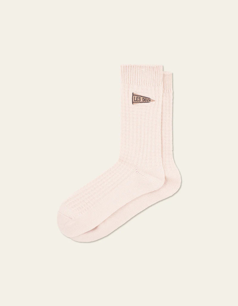 FLAG WAFFLE SOCKS (IVORY) - LES DEUX