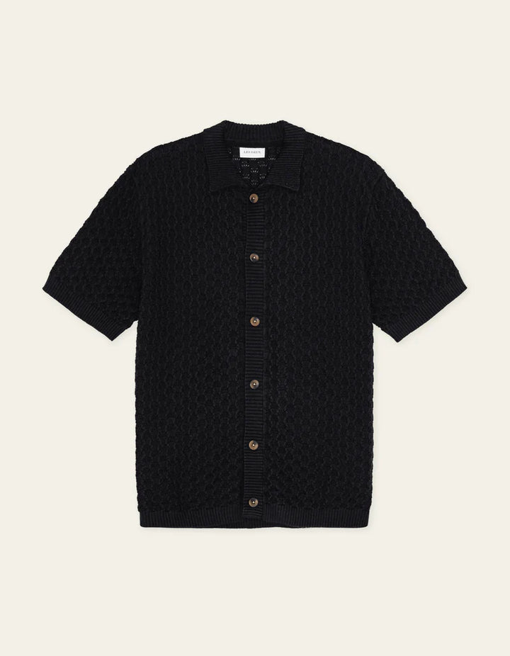 GESPERTUS KNITTED SHIRT (BLACK) - LES DEUX