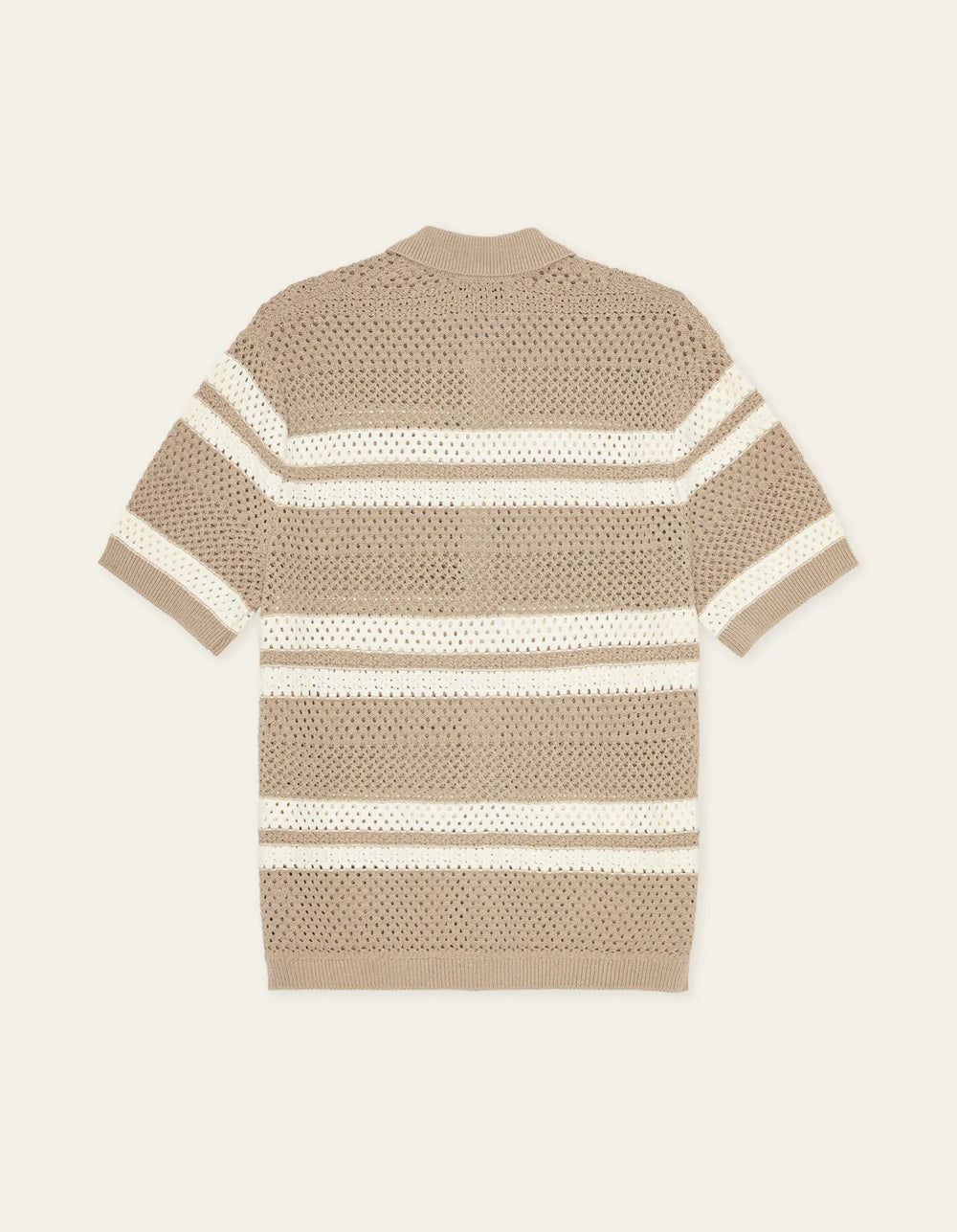 GIANNI KNIT SHORT SLEEVE SHIRT (SAND) - LES DEUX