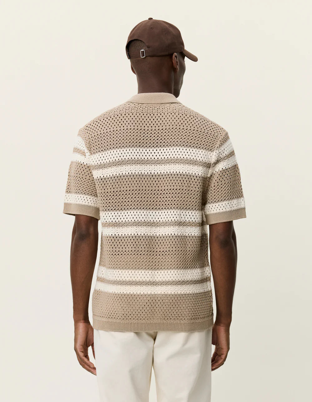 GIANNI KNIT SHORT SLEEVE SHIRT (SAND) - LES DEUX