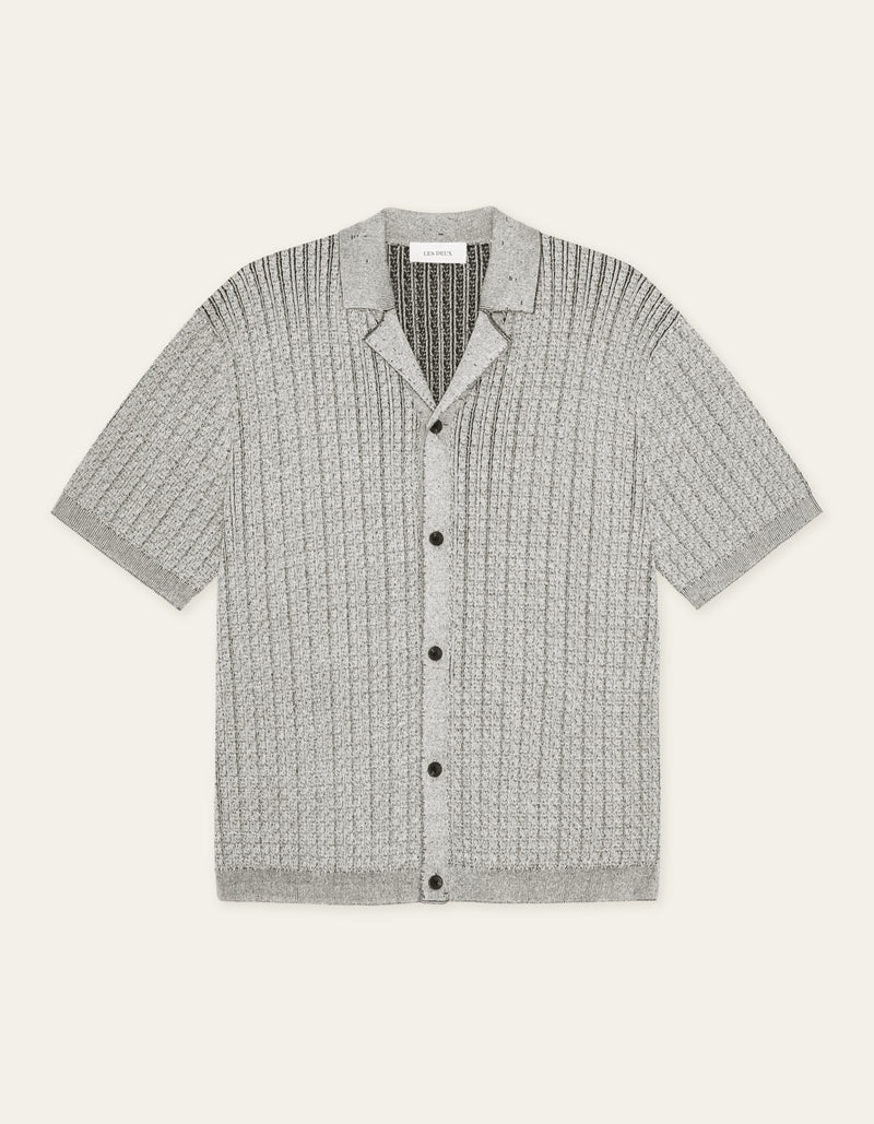 EVAN KNITTED SHIRT (GREY) - LES DEUX
