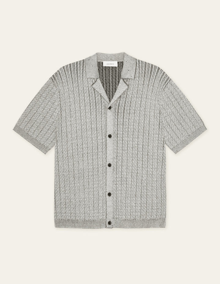 EVAN KNITTED SHIRT (GREY) - LES DEUX