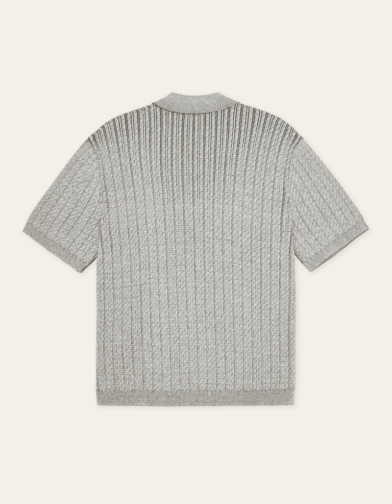 EVAN KNITTED SHIRT (GREY) - LES DEUX