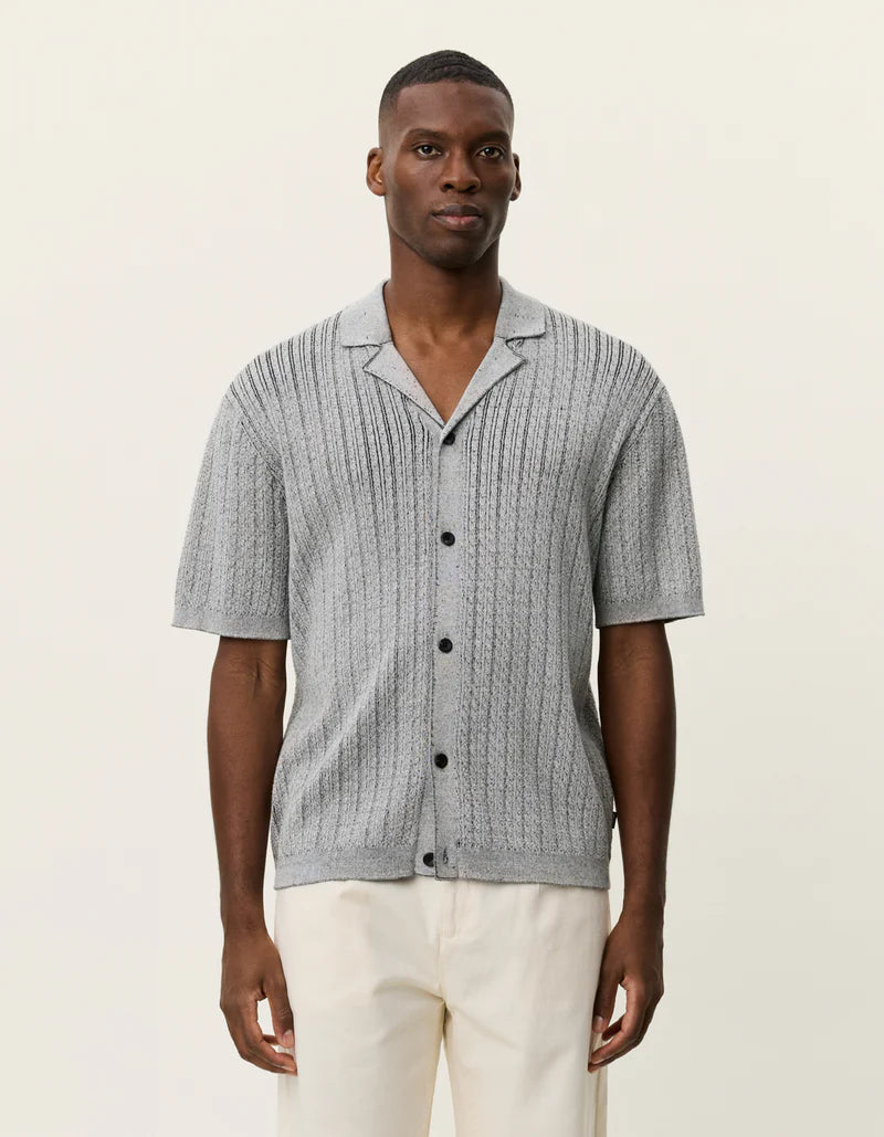 EVAN KNITTED SHIRT (GREY) - LES DEUX