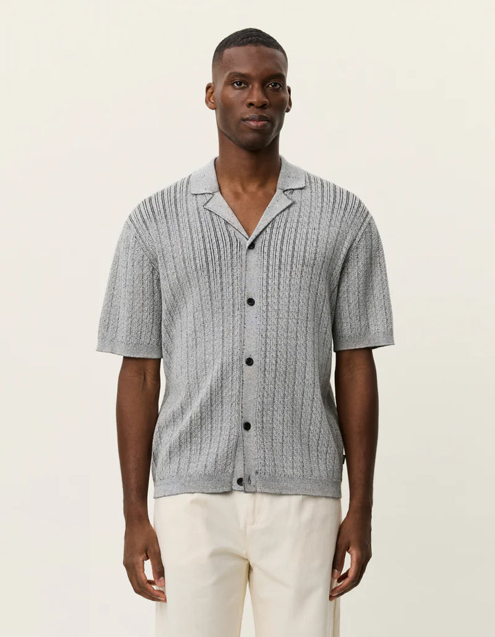 EVAN KNITTED SHIRT (GREY) - LES DEUX