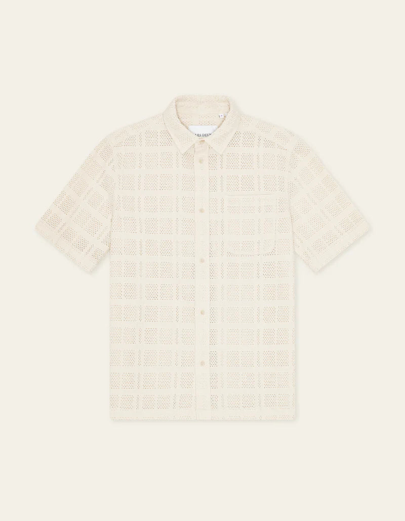 CHARLIE SHORT SLEEVE SHIRT (IVORY) - LES DEUX