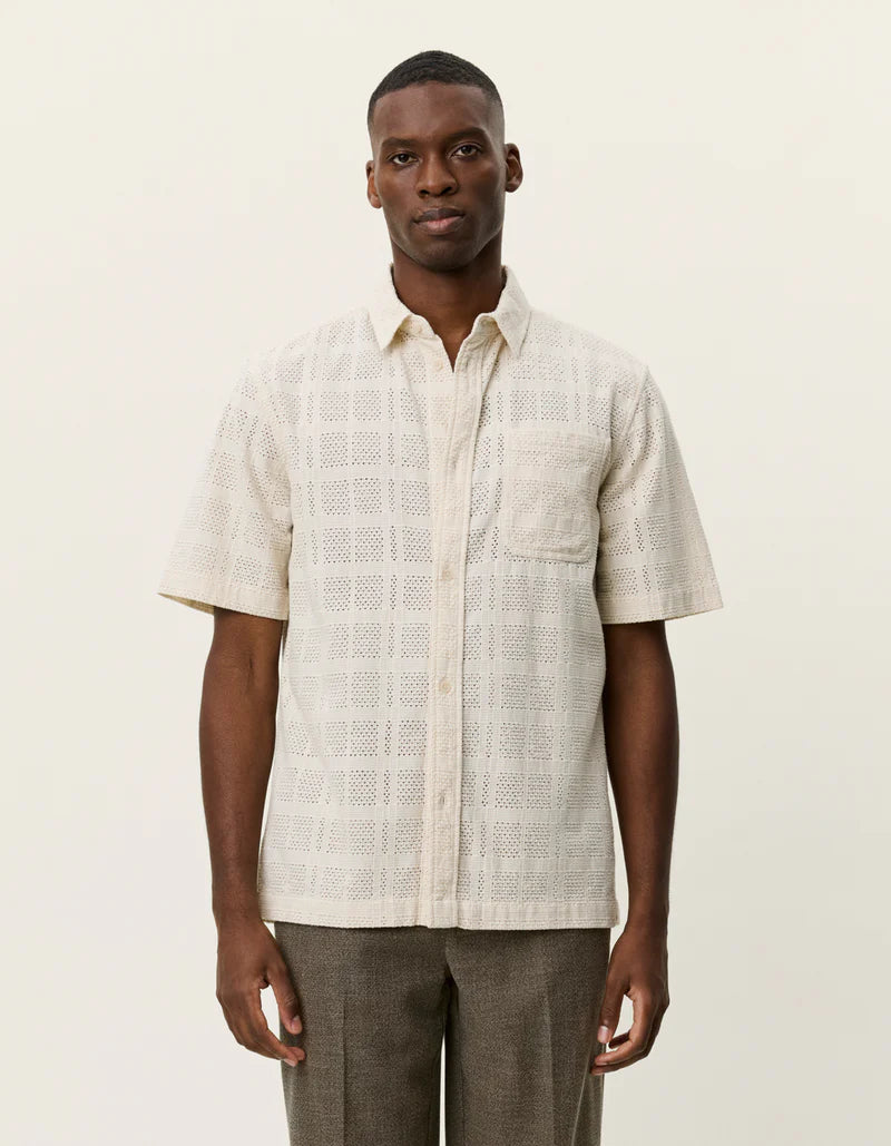 CHARLIE SHORT SLEEVE SHIRT (IVORY) - LES DEUX
