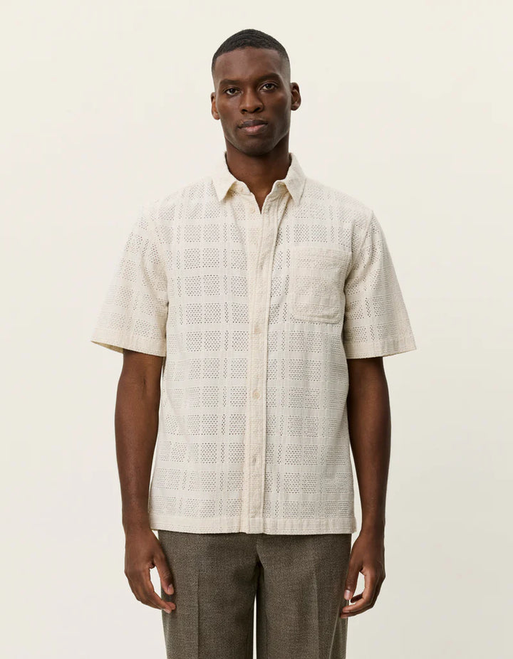 CHARLIE SHORT SLEEVE SHIRT (IVORY) - LES DEUX