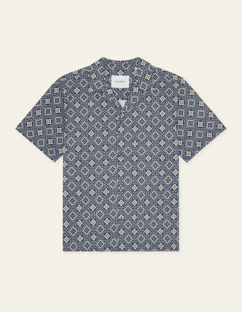 LUKAS ARABESQUE SHIRT (BLUE) - LES DEUX