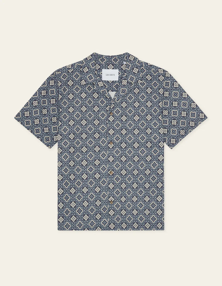 LUKAS ARABESQUE SHIRT (BLUE) - LES DEUX