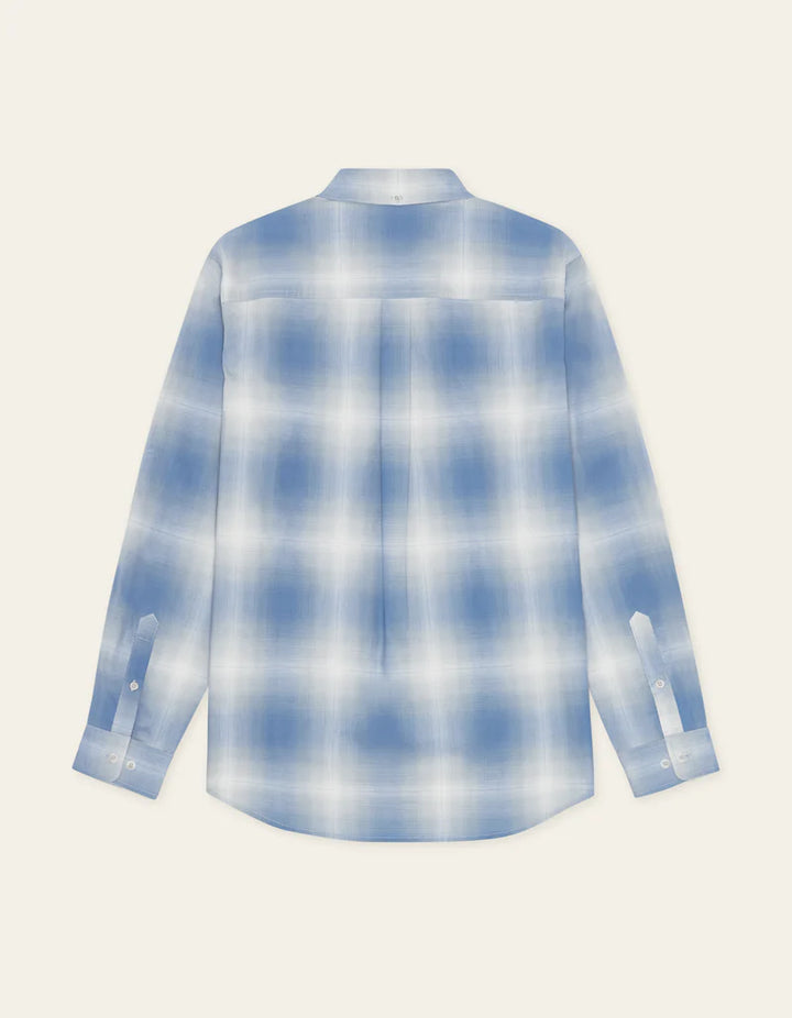 KENT SHADOWCHECK SHIRT (BLUE) - LES DUEX
