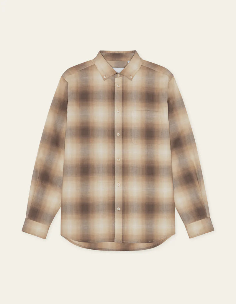 KENT SHADOWCHECK SHIRT (SAND) - LES DEUX