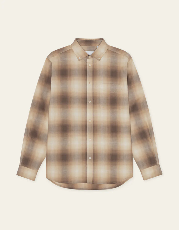 KENT SHADOWCHECK SHIRT (SAND) - LES DEUX