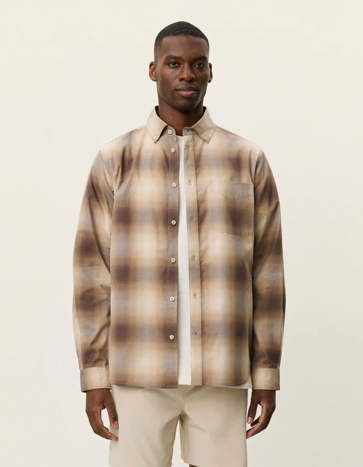 KENT SHADOWCHECK SHIRT (SAND) - LES DEUX