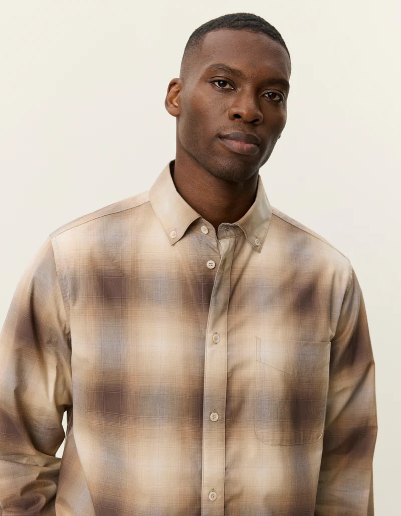 KENT SHADOWCHECK SHIRT (SAND) - LES DEUX