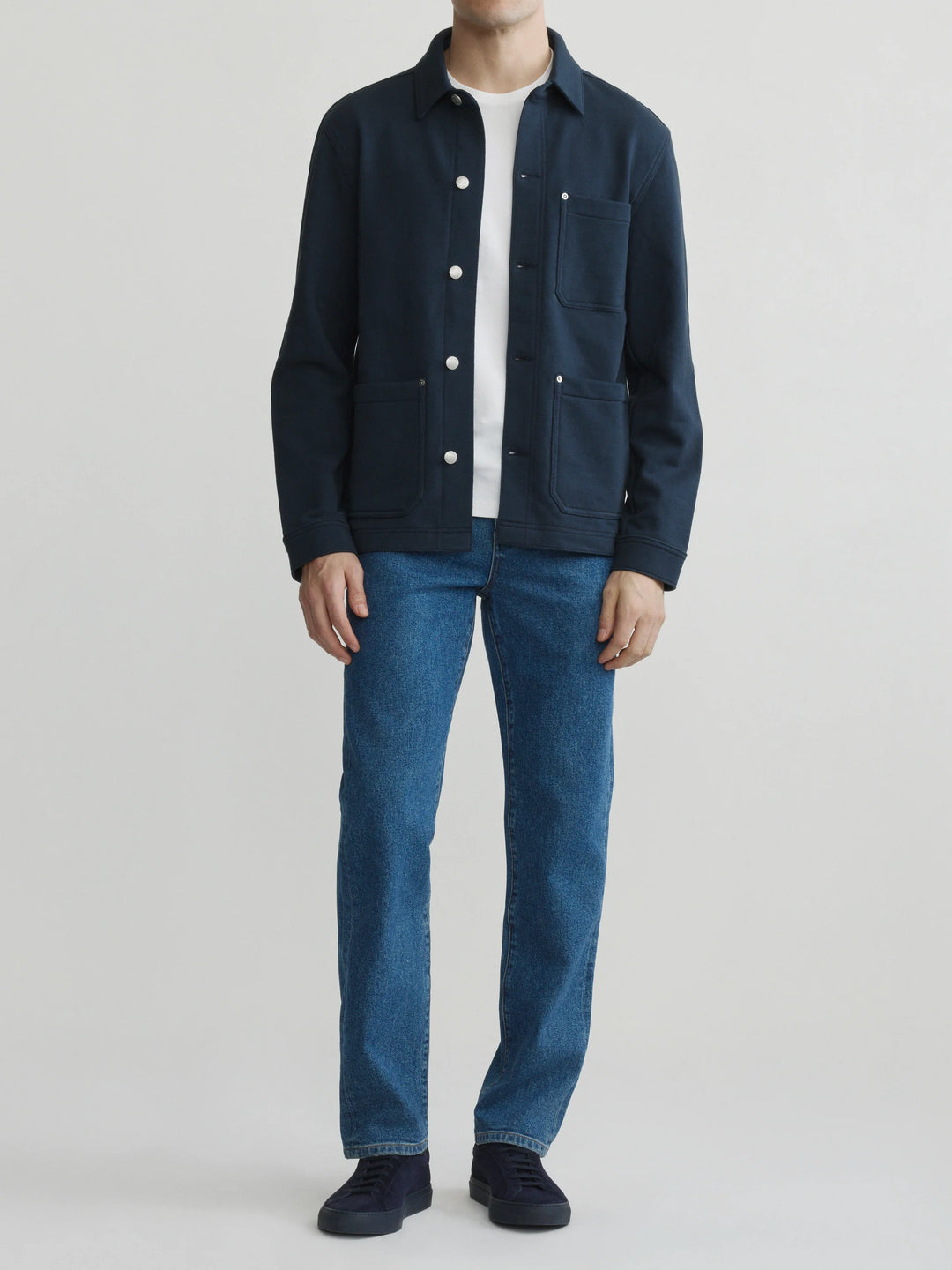 SEAN KNIT SHIRT JACKET (NAVY) - DL 1961