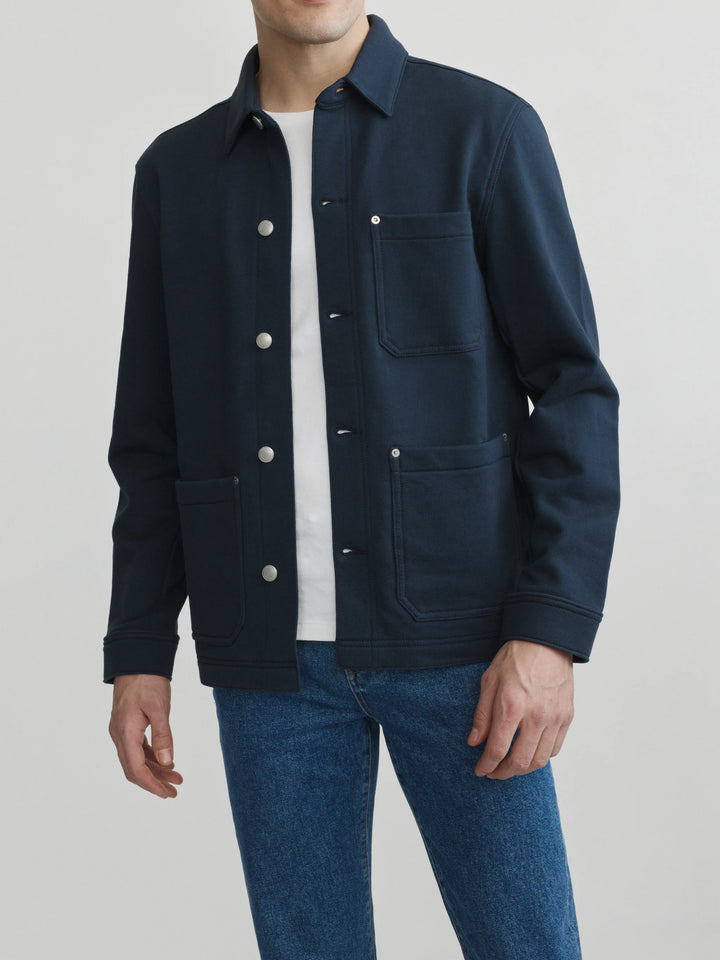SEAN KNIT SHIRT JACKET (NAVY) - DL 1961