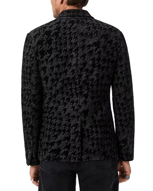 HOUNDSTOOTH KNIT BLAZER (CHARCOAL) - JOHN VARVATOS