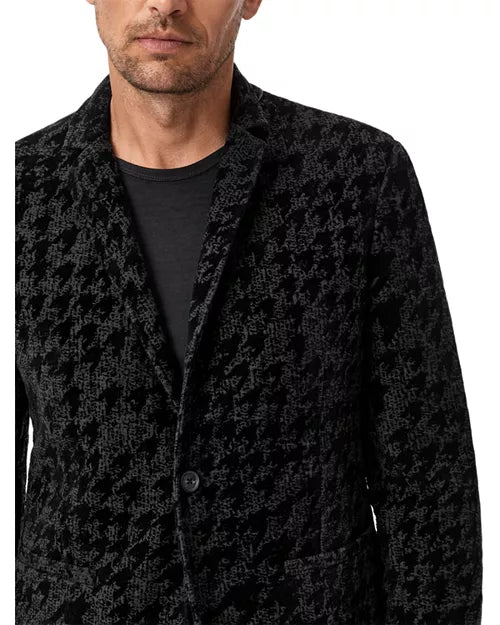 HOUNDSTOOTH KNIT BLAZER (CHARCOAL) - JOHN VARVATOS