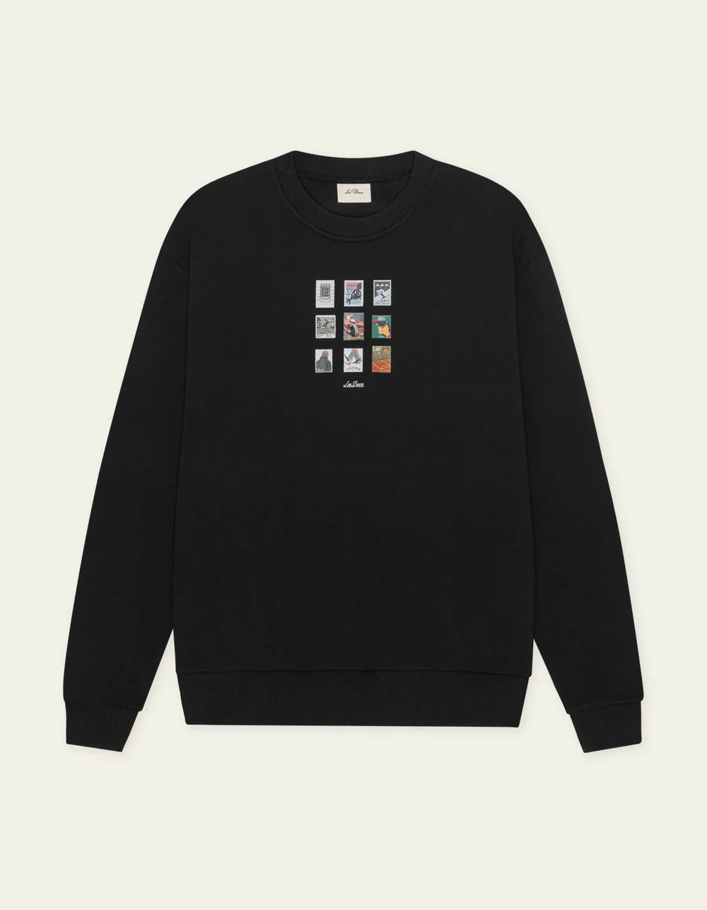 STAMP SWEATSHIRT (BLACK) - LES DEUX