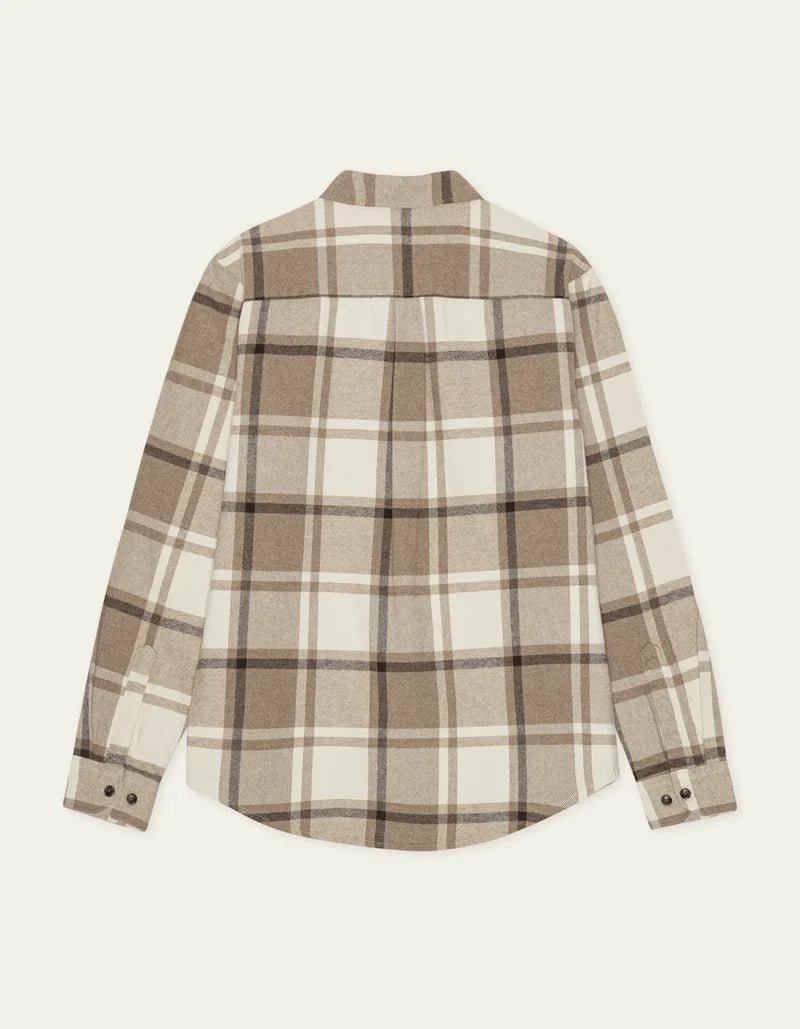 CHECK FLANNEL SHIRT (CARIBOU) - LES DEUX