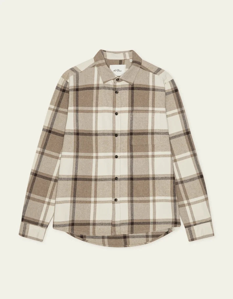 CHECK FLANNEL SHIRT (CARIBOU) - LES DEUX