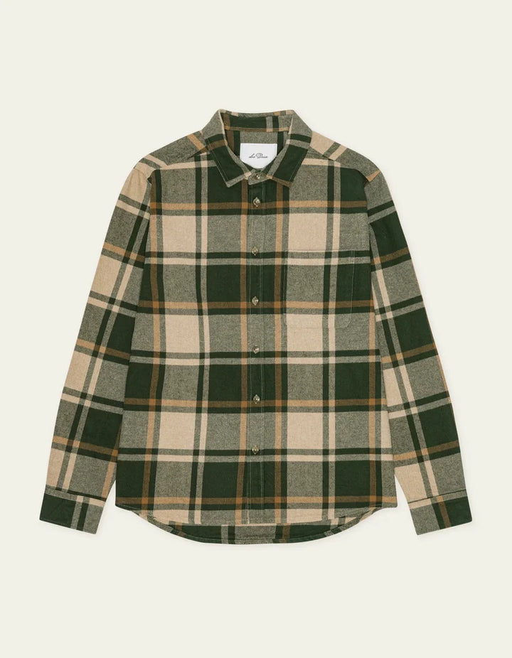 CHECK FLANNEL SHIRT (GREEN) - LES DEUX